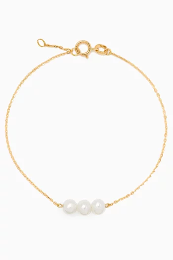 Kiku Jolie Pearl Bar Bracelet in 18kt Gold