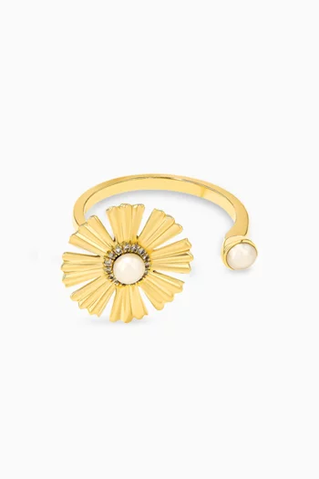 Farfasha Happy Sunkiss Pearl & Diamond Ring in 18kt Gold