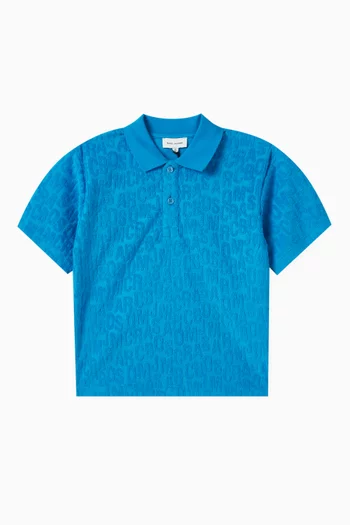 Logo-embossed Polo Shirt in Cotton-blend