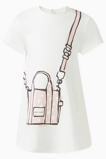 Graphic-print T-shirt Dress in Cotton