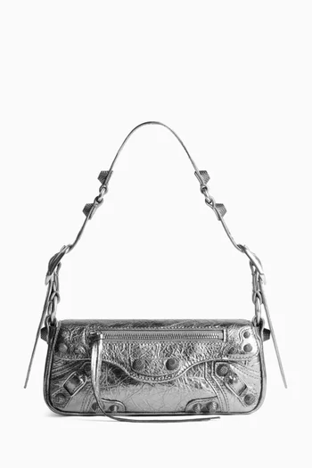 Small Le Cagole Sling Bag in Metallic Arena Lambskin