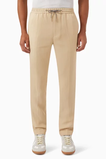 Tapered Drawcord Pants in Linen