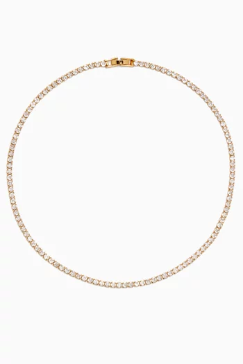 Savin Tennis Necklace in 18kt Gold-plated Vermeil