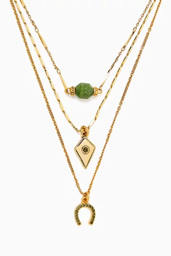 Edda Strand Necklace in Gold-plated Brass