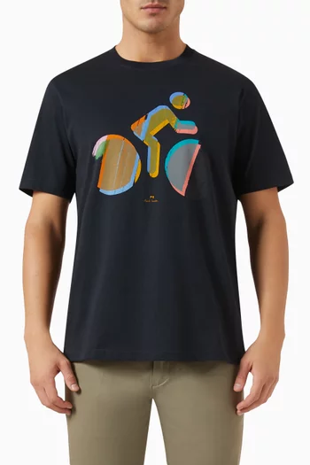 Cycle Graphic T-shirt in Organic Cotton Jersey