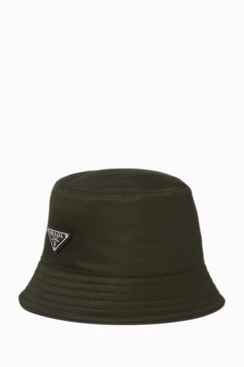 Triangle Logo Bucket Hat in Re-Nylon