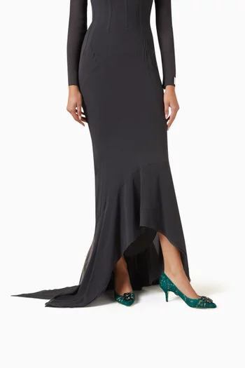 Bellucci Rainbow 60 Brooch Pumps in Lace