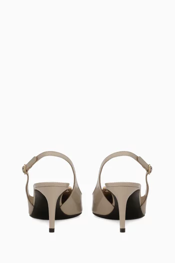 Lollo 60 Slingback Pumps in Polished Calfskin