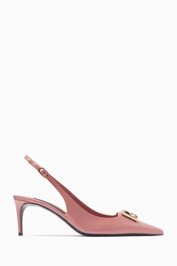 Lollo 60 Slingback Pumps in Polished Calfskin