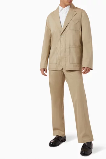 Single-breasted Jacket in Poplin