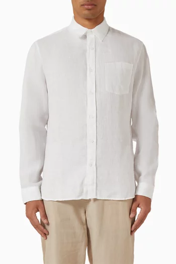 Classic-fit Long-sleeve Shirt in Linen
