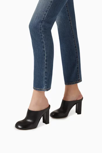 Babylone 90 Mules in Calfskin