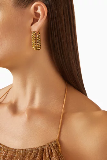 Charlotte Hoop Earrings in Brass