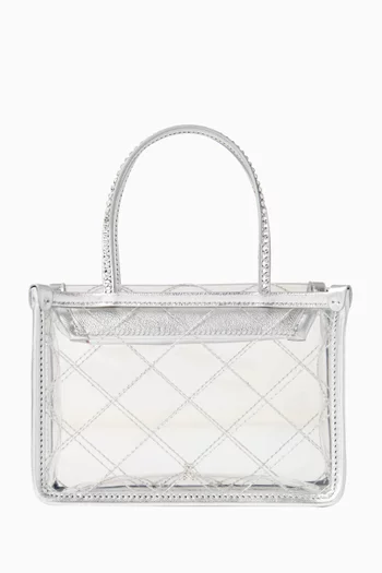 Mini Amini Betty Crystal Top-handle Bag in Quilted PVC
