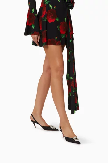 Camelia 60 Crystal Slingback Pumps in Patent Leather