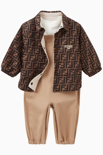 Reversible FF Shirt Jacket in Nylon & Jersey
