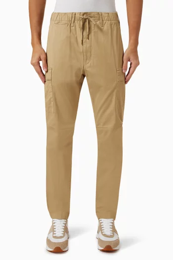 Slim-fit Cargo Pants in Stretch Cotton Twill
