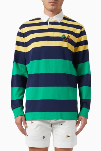 Striped Polo Shirt in Cotton