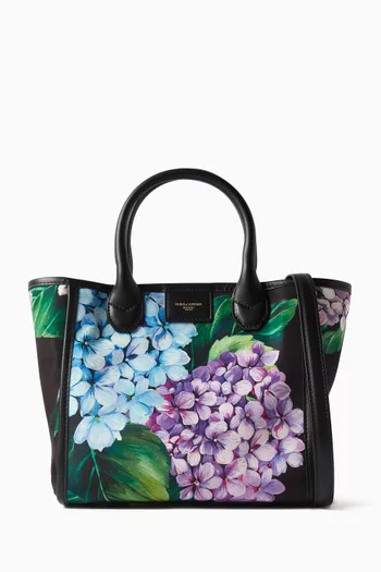 Small Floral-print Tote Bag in Nylon
