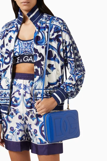 حقيبة كاميرا متوسطة بشعار DG جلد عجل