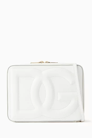 حقيبة كاميرا متوسطة بشعار DG جلد عجل