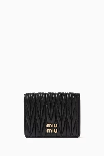 Small Flap Wallet in Matelassé Nappa Leather