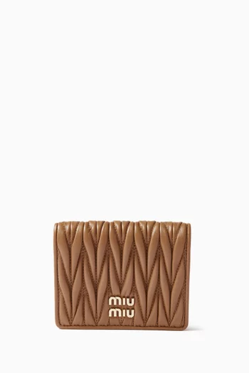 Small Flap Wallet in Matelassé Nappa Leather