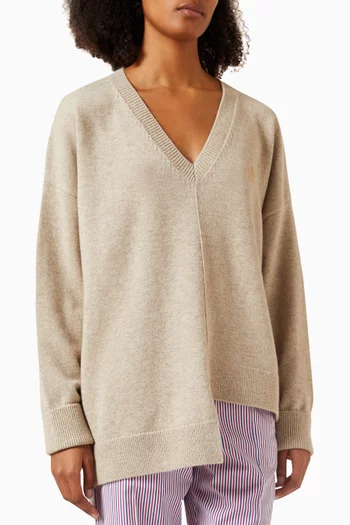 Asymmetric Sweater in Cashmere