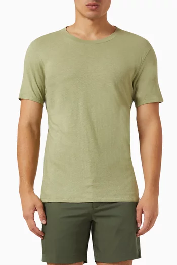Lucio T-shirt in Linen-cotton Blend