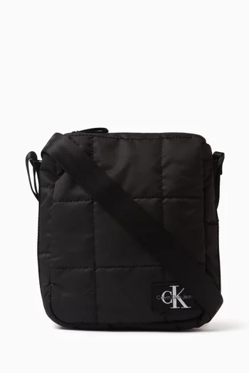 Puffer Crossbody Bag in Quilted Nylon