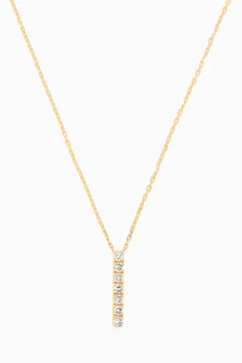 Diamond Bar Necklace in 18kt Yellow Gold