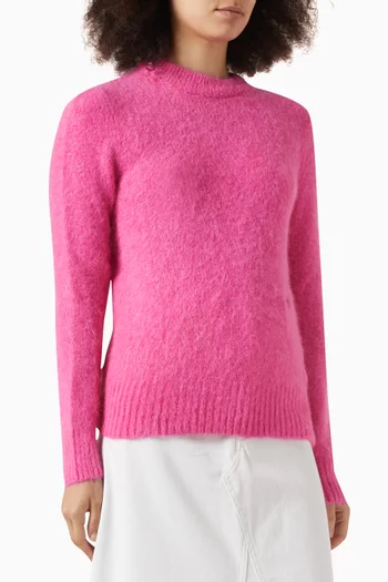 O-neck Sweater in Brushed Alpaca-blend
