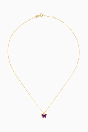 Ara Bella Butterfly Necklace in 18kt Gol