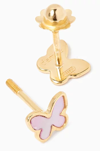 Ara Bella Butterfly Stud Earrings in 18kt Gold