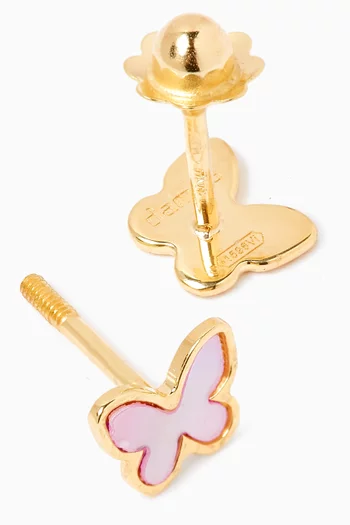 Ara Bella Butterfly Stud Earrings in 18kt Gold