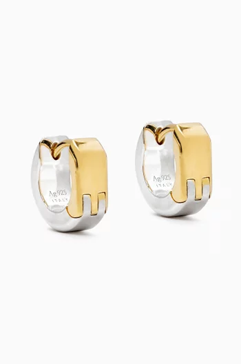 Hinge Earrings in 18kt Gold-plated Silver