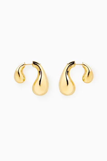 Twist Drop Earrings in Gold-plated Sterling Silver