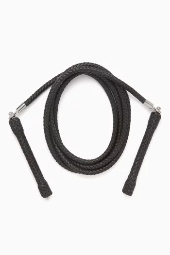 Skipping Rope in Intrecciato Leather