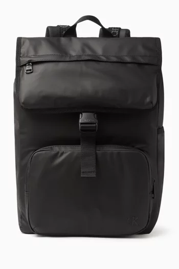 Ultralight Flap Backpack in Faux Leather