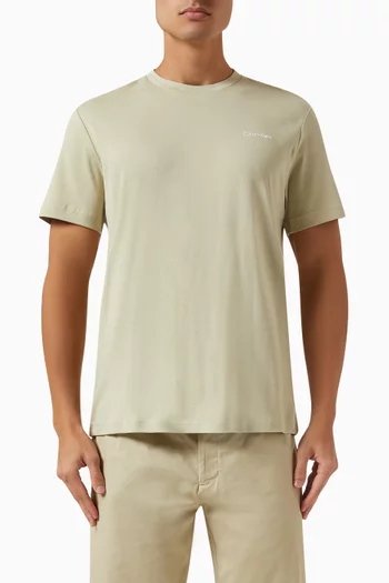 Micro Logo T-shirt in Organic Cotton-blend