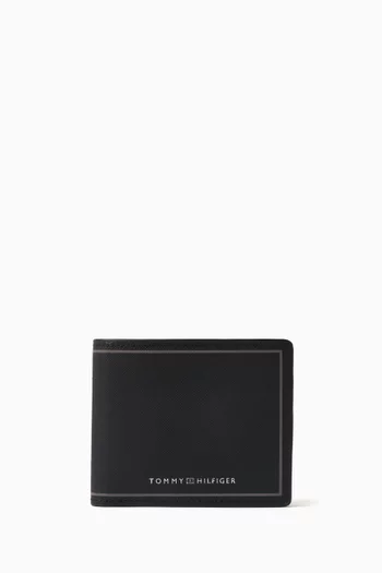 Logo Bi-fold Wallet in Saffiano Leather