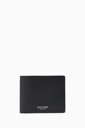 Logo Bi-fold Wallet in Calf Leather