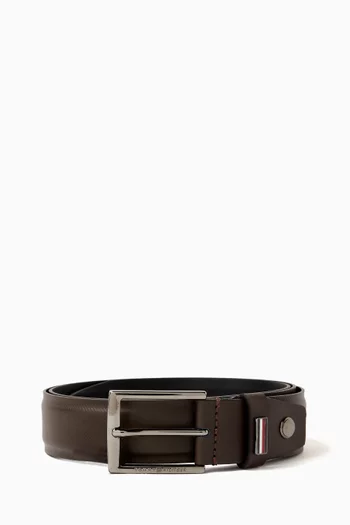 Business Textured Belt in Leather