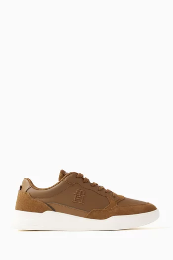Elevated Cupsole Sneakers in Leather Blend