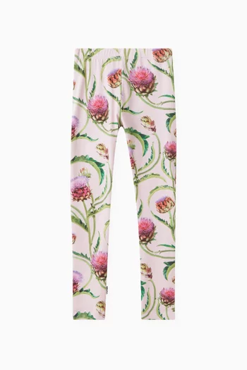 Niki Floral Printed Leggings in Organic-cotton