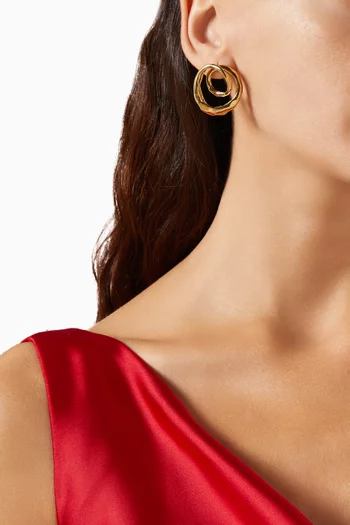 Jupiter Earrings in 18kt Gold-plated Bronze
