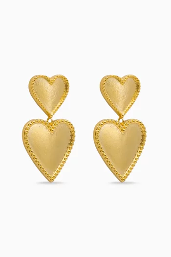 Angelina Drop Earrings in 24kt Gold-plated Brass