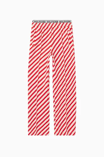 Monotype Tape Jagged Stripe Sweatpants in Ecovero-blend Knit