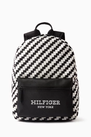 All-over Print Monotype Backpack in Recycled Nylon