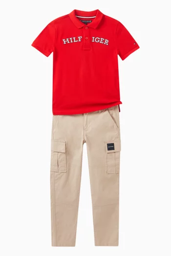 Logo Polo Shirt in Cotton Piqué